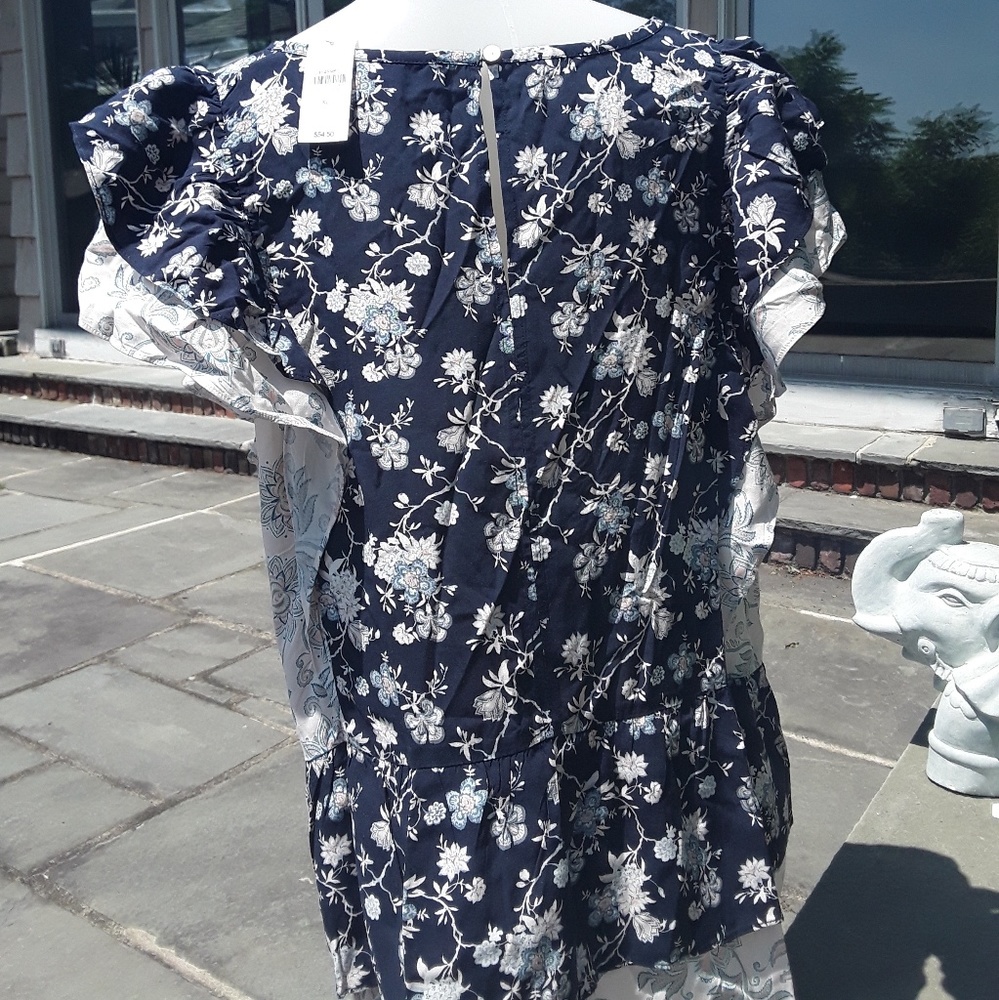 Loft Floral Ruffle Blouse - Picture 5 of 5